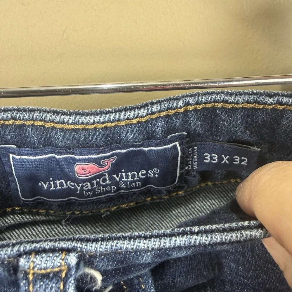 Vineyard Vines Shep & Ian Jeans Men's Sz 33x32‎ Straight Leg Stretch Medium Wash